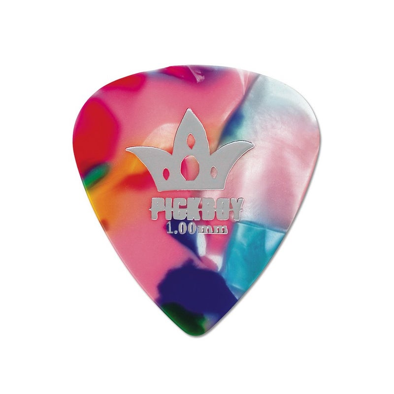 Pickboy PB324P100 Med Raindrop, Multi-color, Pik Pak, 1.00mm, 10 picks